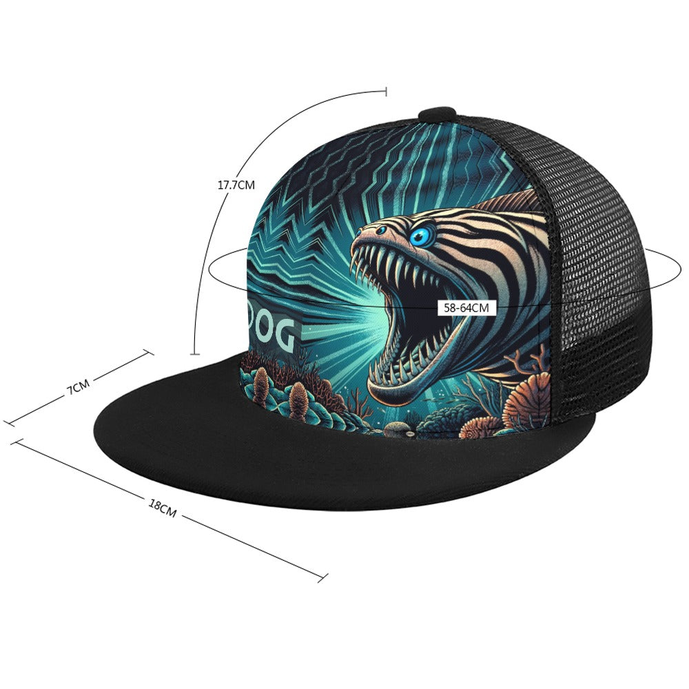 EEL Attack Design by PIGDOG * ball cap flat bill Trucker