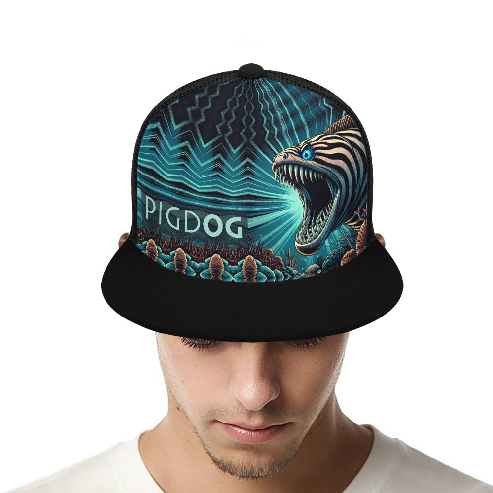 EEL Attack Design by PIGDOG * ball cap flat bill Trucker