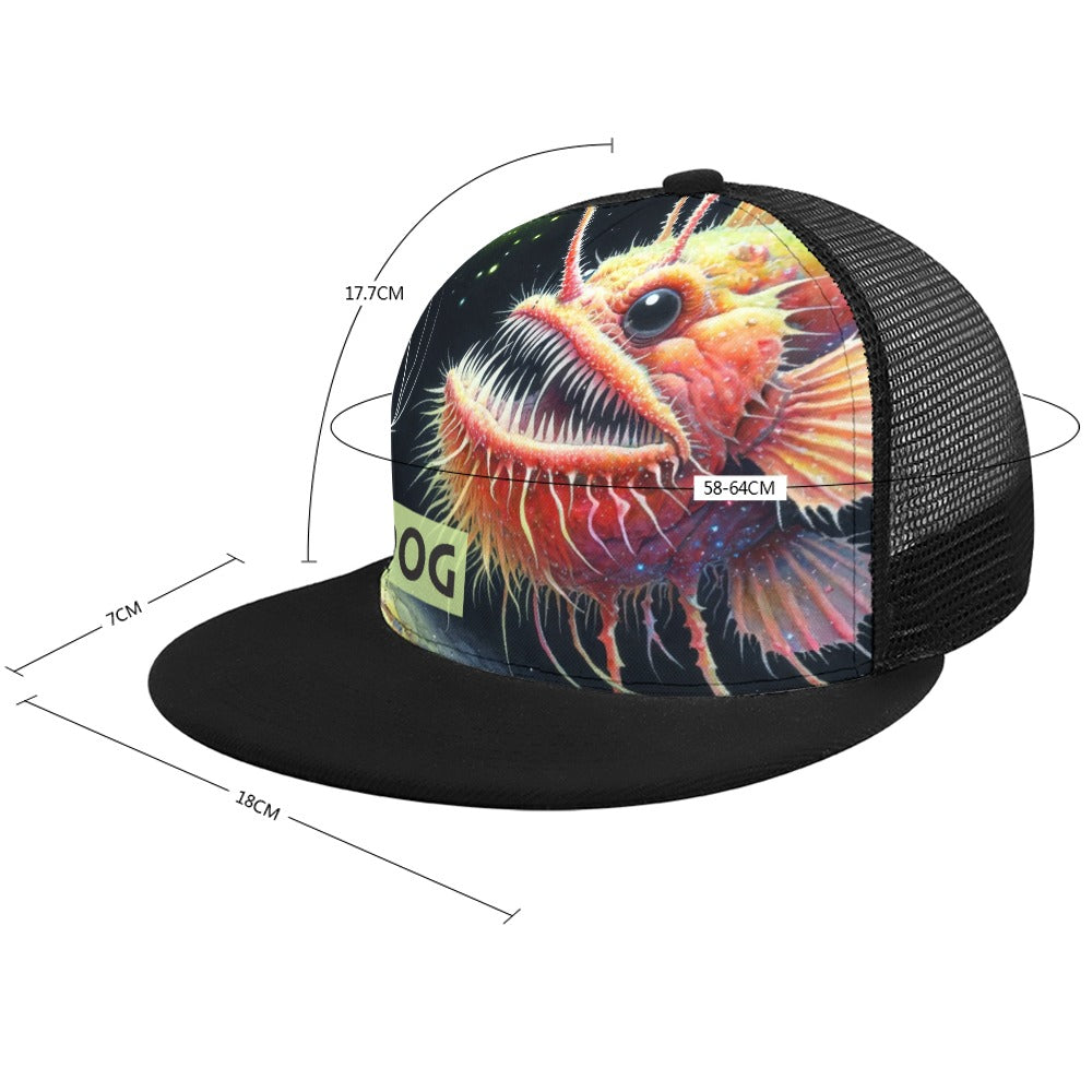 Angler Design Hat by PIGDOG * ball cap flat bill Trucker