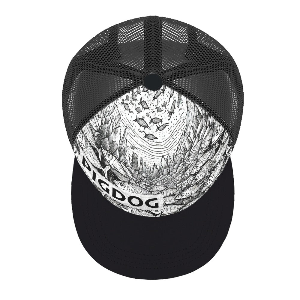 School Street Design Hat by PIGDOG * Baseball Cap flat bill trucker