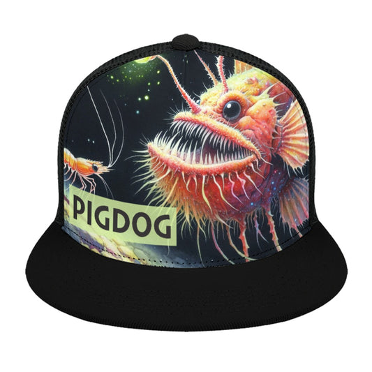 Angler Design Hat by PIGDOG * ball cap flat bill Trucker