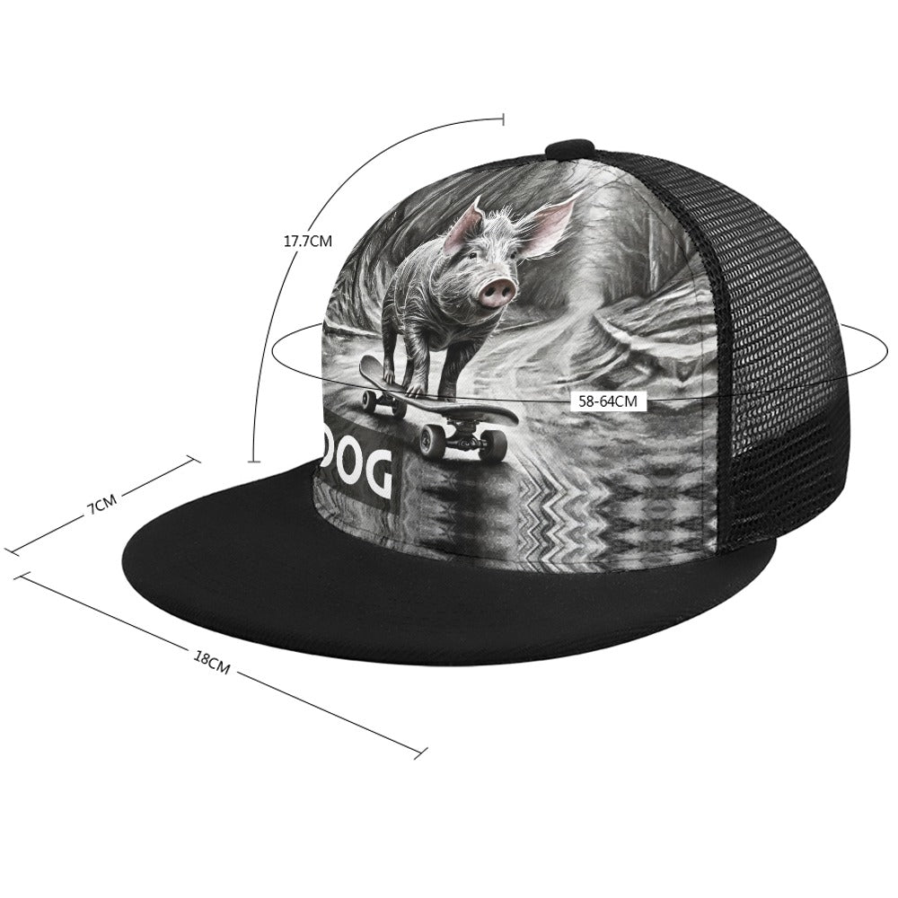 All Skate Design by PIGDOG * ball Cap flat bill Trucker