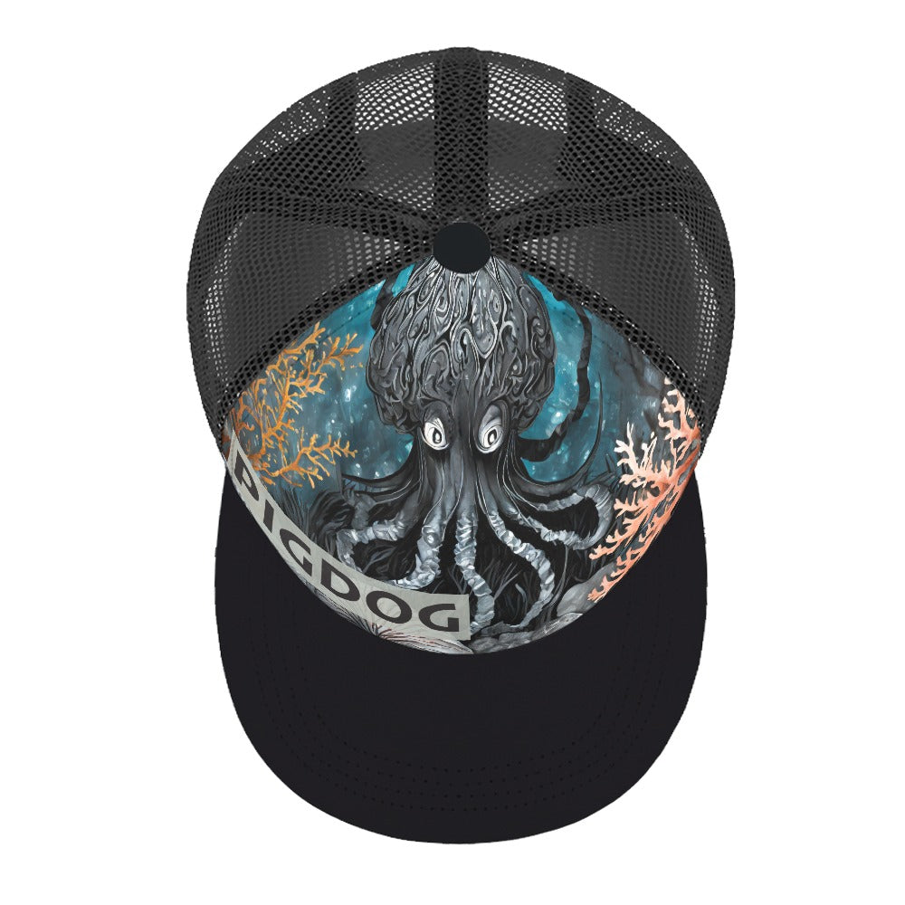 Dark Octopus Hat by PIGDOG * ball cap flat bill Trucker