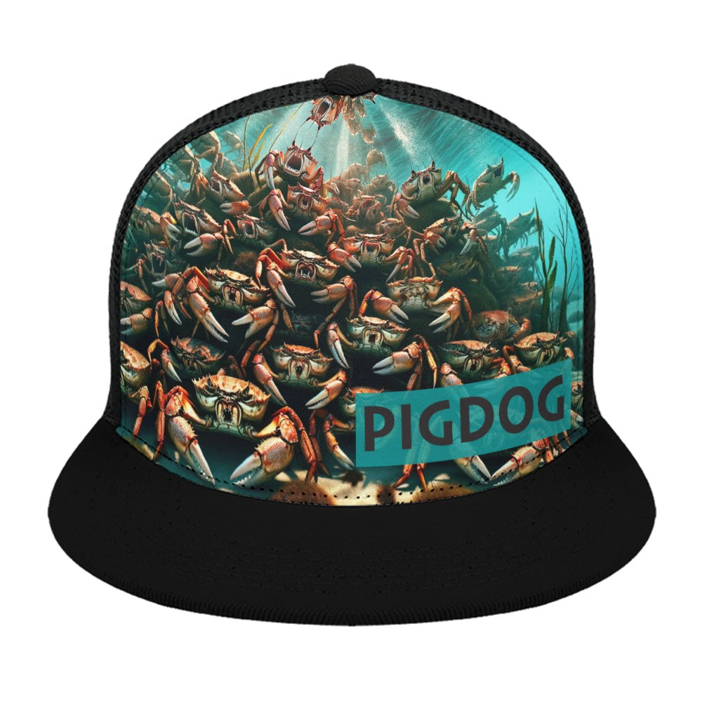 Crabby Dogpile Hat by PIGDOG * ball cap flat bill Trucker